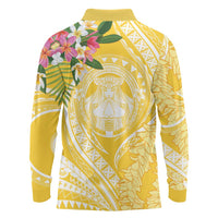 Aloha Hawaii Oahu Long Sleeve Polo Shirt Wahine with Ilima Lei LT7 - Polynesian Pride