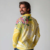 Aloha Hawaii Oahu Long Sleeve Polo Shirt Wahine with Ilima Lei LT7 - Polynesian Pride