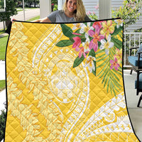 Aloha Hawaii Oahu Quilt Wahine with Ilima Lei LT7 Yellow - Polynesian Pride