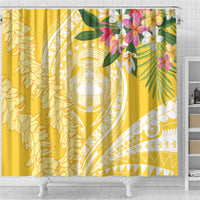 Aloha Hawaii Oahu Shower Curtain Wahine with Ilima Lei LT7 - Polynesian Pride