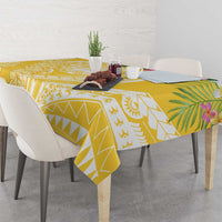 Aloha Hawaii Oahu Tablecloth Wahine with Ilima Lei LT7 - Polynesian Pride