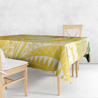 Aloha Hawaii Oahu Tablecloth Wahine with Ilima Lei LT7 - Polynesian Pride