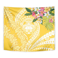 Aloha Hawaii Oahu Tapestry Wahine with Ilima Lei LT7 - Polynesian Pride