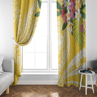 Aloha Hawaii Oahu Window Curtain Wahine with Ilima Lei LT7 - Polynesian Pride