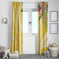Aloha Hawaii Oahu Window Curtain Wahine with Ilima Lei LT7 - Polynesian Pride