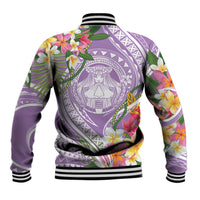 Aloha Hawaii Kauai Baseball Jacket Frangipani Mix Mokihana Lei LT7 - Polynesian Pride