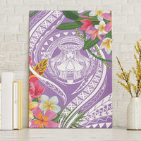 Aloha Hawaii Kauai Canvas Wall Art Frangipani Mix Mokihana Lei LT7 Without Frame Purple - Polynesian Pride