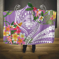 Aloha Hawaii Kauai Hooded Blanket Frangipani Mix Mokihana Lei LT7 - Polynesian Pride