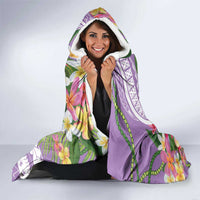 Aloha Hawaii Kauai Hooded Blanket Frangipani Mix Mokihana Lei LT7 - Polynesian Pride
