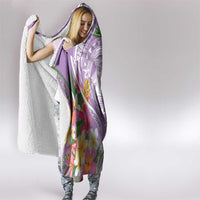 Aloha Hawaii Kauai Hooded Blanket Frangipani Mix Mokihana Lei LT7 - Polynesian Pride