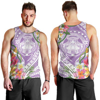 Aloha Hawaii Kauai Men Tank Top Frangipani Mix Mokihana Lei LT7 - Polynesian Pride