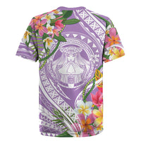 Aloha Hawaii Kauai Rugby Jersey Frangipani Mix Mokihana Lei LT7 - Polynesian Pride