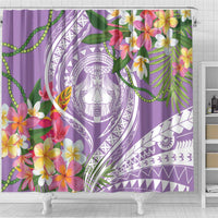Aloha Hawaii Kauai Shower Curtain Frangipani Mix Mokihana Lei LT7 - Polynesian Pride