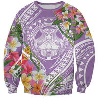 Aloha Hawaii Kauai Sweatshirt Frangipani Mix Mokihana Lei LT7 Unisex Purple - Polynesian Pride