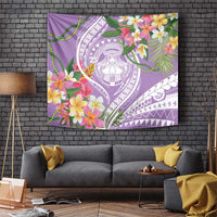 Aloha Hawaii Kauai Tapestry Frangipani Mix Mokihana Lei LT7 Purple - Polynesian Pride
