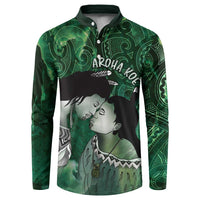 New Zealand Aroha Koe Mama Button Sweatshirt Maori Hongi - Pounamu