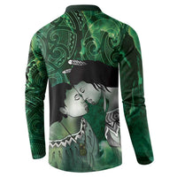 New Zealand Aroha Koe Mama Button Sweatshirt Maori Hongi - Pounamu