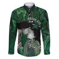 New Zealand Aroha Koe Mama Family Matching Long Sleeve Bodycon Dress and Hawaiian Shirt Maori Hongi - Pounamu