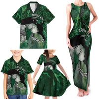 New Zealand Aroha Koe Mama Family Matching Tank Maxi Dress and Hawaiian Shirt Maori Hongi - Pounamu