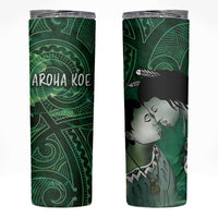 New Zealand Aroha Koe Mama Skinny Tumbler Maori Hongi - Pounamu