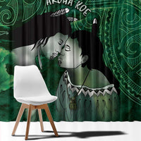 New Zealand Aroha Koe Mama Window Curtain Maori Hongi - Pounamu