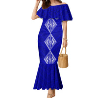 Personalised Tupou College Toloa Mermaid Dress Tongan Kupesi - Special LT7 Women Navy Blue - Polynesian Pride