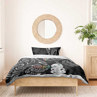 Kia Hara Te reo Maori Bedding Set Manaia Moko Pattern