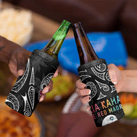 Kia Hara Te reo Maori 4 in 1 Can Cooler Tumbler Manaia Moko Pattern