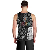 Kia Hara Te reo Maori Men Tank Top Manaia Moko Pattern LT7 - Polynesian Pride