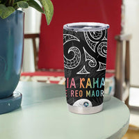 Kia Hara Te reo Maori Tumbler Cup Manaia Moko Pattern LT7 - Polynesian Pride