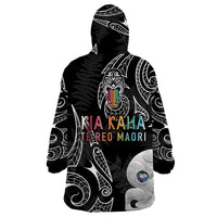Kia Hara Te reo Maori Wearable Blanket Hoodie Manaia Moko Pattern LT7 - Polynesian Pride