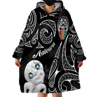 Kia Hara Te reo Maori Wearable Blanket Hoodie Manaia Moko Pattern LT7 - Polynesian Pride