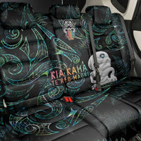 Kia Hara Te reo Maori Back Car Seat Cover Manaia Moko Mix Paua Shell