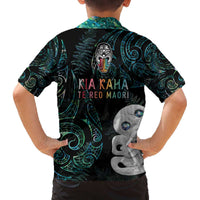 Kia Hara Te reo Maori Family Matching Puletasi and Hawaiian Shirt Manaia Moko Mix Paua Shell LT7 - Polynesian Pride