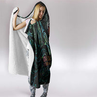 Kia Hara Te reo Maori Hooded Blanket Manaia Moko Mix Paua Shell LT7 - Polynesian Pride