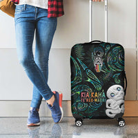 Kia Hara Te reo Maori Luggage Cover Manaia Moko Mix Paua Shell LT7 - Polynesian Pride