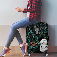 Kia Hara Te reo Maori Luggage Cover Manaia Moko Mix Paua Shell LT7 - Polynesian Pride