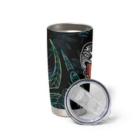 Kia Hara Te reo Maori Tumbler Cup Manaia Moko Mix Paua Shell LT7 - Polynesian Pride