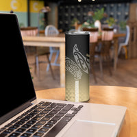 Aotearoa Maori Iwi Heritage Skinny Tumbler Waikato Tainui Parauri LT7 - Polynesian Pride