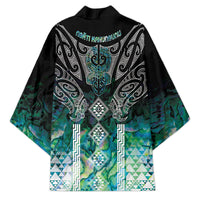 Aotearoa Maori Iwi Heritage Kimono Ngati Kahungunu Paua Shell Turquoise LT7 - Polynesian Pride