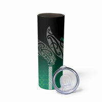 Aotearoa Maori Iwi Heritage Skinny Tumbler Ngai Tahu Pounamu Green LT7 - Polynesian Pride