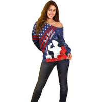 Pearl Harbor Remembrance Day Off Shoulder Sweater Poppy Mix Style LT7 - Polynesian Pride