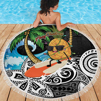 Tropical Christmas Polynesian Beach Blanket Funny Surfing Pineapple LT7 - Polynesian Pride