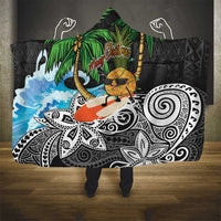 Tropical Christmas Polynesian Hooded Blanket Funny Surfing Pineapple LT7 - Polynesian Pride