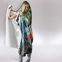 Tropical Christmas Polynesian Hooded Blanket Funny Surfing Pineapple LT7 - Polynesian Pride