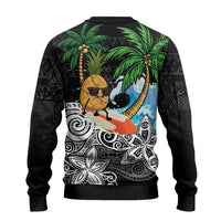 Tropical Christmas Polynesian Ugly Christmas Sweater Funny Surfing Pineapple