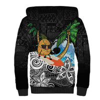 Tropical Christmas Polynesian Sherpa Hoodie Funny Surfing Pineapple LT7 - Polynesian Pride