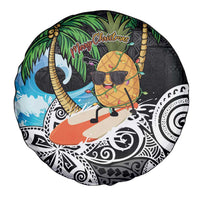 Tropical Christmas Polynesian Spare Tire Cover Funny Surfing Pineapple LT7 - Polynesian Pride