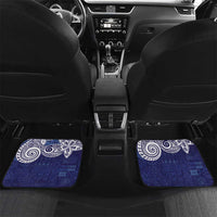 Tropical Christmas Polynesian Car Mats Funny Surfing Pineapple Blue LT7 Set 2pcs - Back Blue - Polynesian Pride