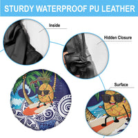 Tropical Christmas Polynesian Spare Tire Cover Funny Surfing Pineapple Blue LT7 - Polynesian Pride
